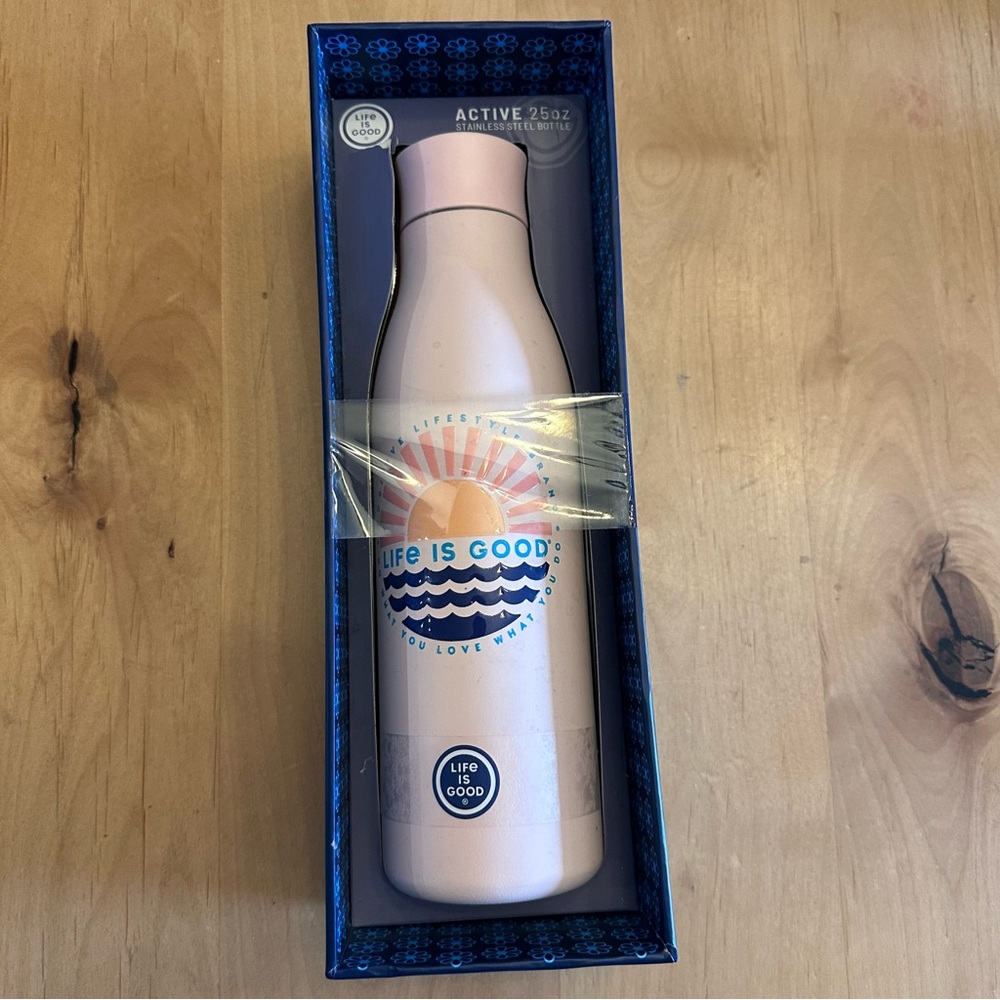 Life Is Good Blush Pink Insulated Bottle